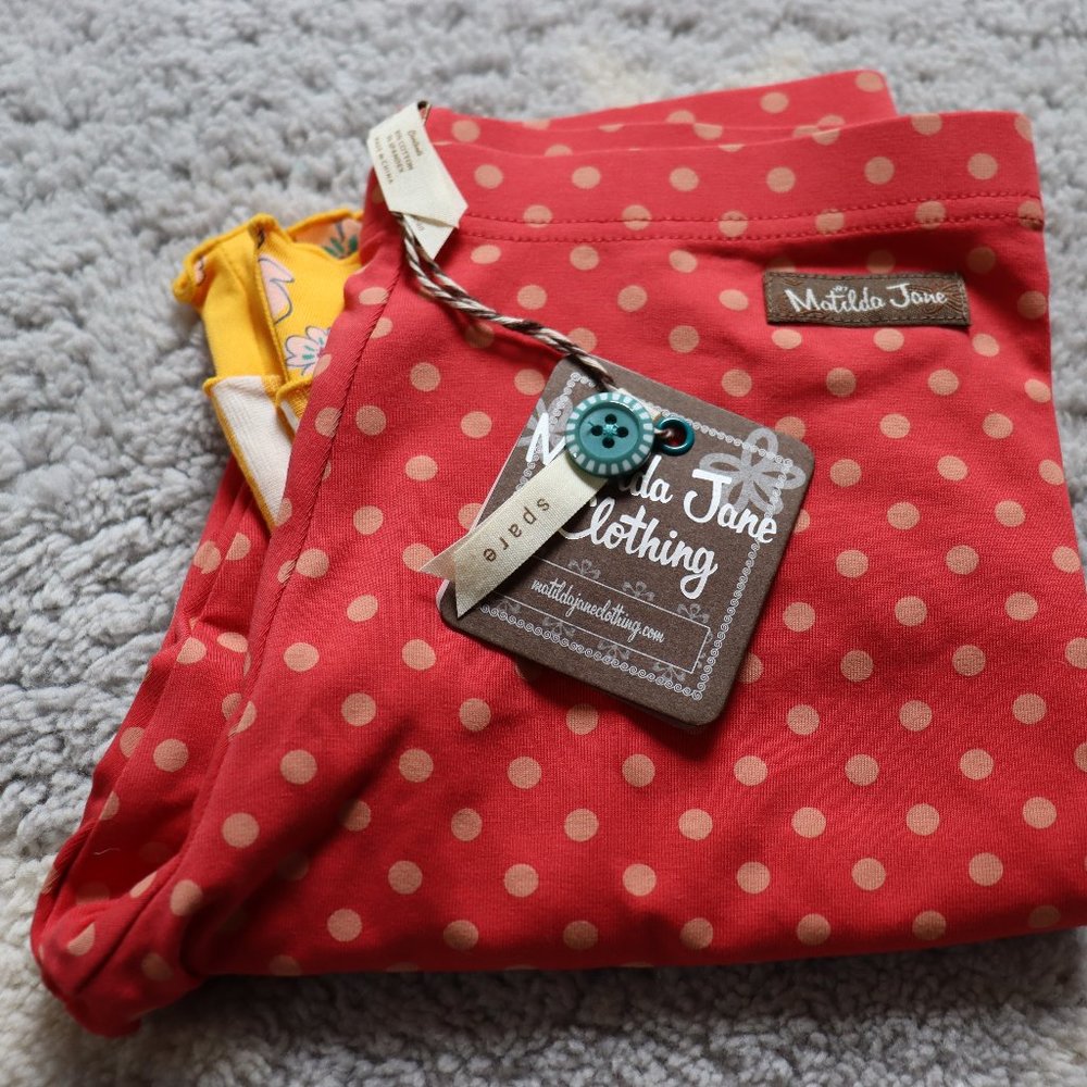 Matilda Jane Hall Pass Scrappy Leggings Size 10